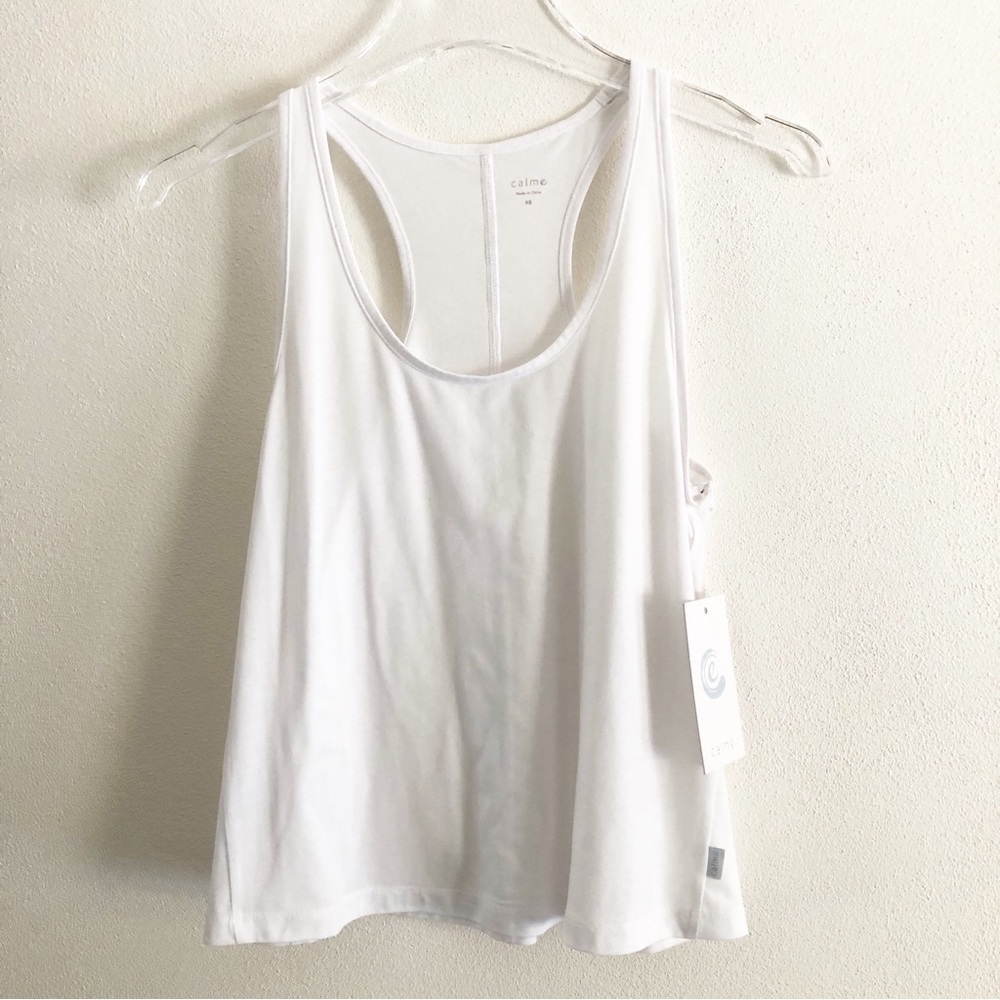Johnny Was Calme Racerback Tank Top White XS - Picture 3 of 8
